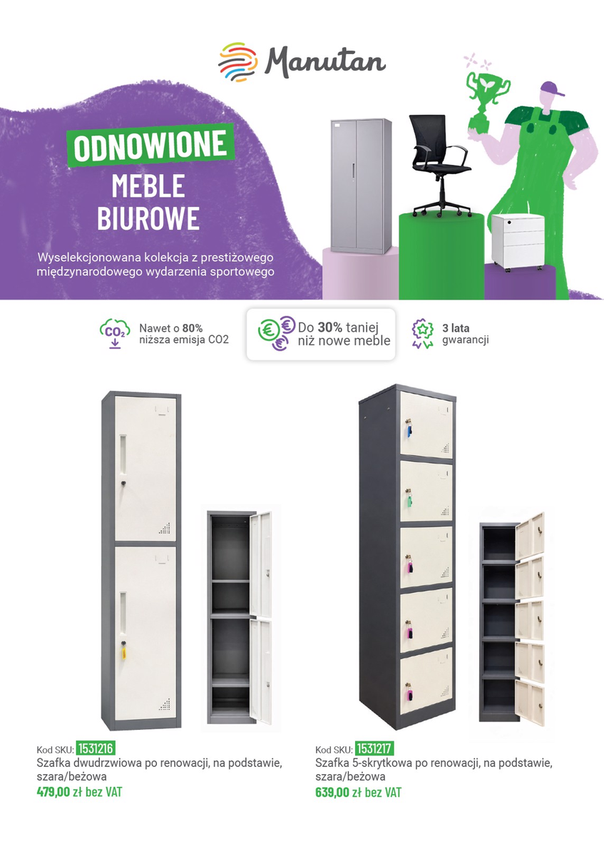 Odnowione meble biurowe