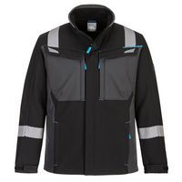 Kurtka trudnopalna i antystatyczna Softshell WX3, czarny