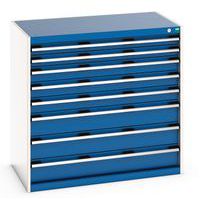 Szafki warsztatowe z szufladami Bott Cubio 200, 100 x 105 x 65-75 cm, 8 szuflad