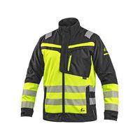 Bluzka CXS NAOS HV męska, czarno-żółta, Hi-Vis, paski odblaskowe