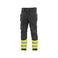 Spodnie CXS NAOS HV, męskie, czarno-żółte, Hi-Vis, paski odblaskowe