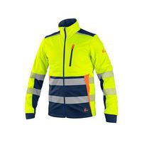 Kurtka CXS BENSON, odblaskowa, softshell, męska, żółto-niebieska
