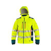 Kurtka CXS BEDFORD, odblaskowa, męska, softshell, żółto-petrol