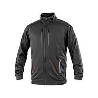 Bluza CXS LEONIS męska, czarna z niebieskimi/czerwonymi dodatkami HV