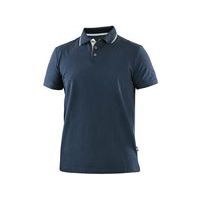 Koszulka polo CXS HENRY, męska, krótki rękaw, niebiesko-biała