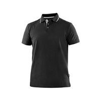 Koszulka polo CXS HENRY, męska, krótki rękaw, czarno-biała