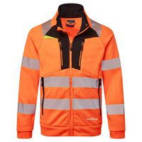 Bluza ostrzegawcza DX4 ze stójką zapinana na zamek, czarny/pomarańczowy