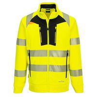 Bluza ostrzegawcza DX4 ze stójką zapinana na zamek, czarny/żółty
