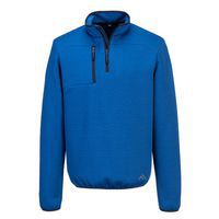 Bluza teksturowana KX3 z zamkiem 1/4, niebieski