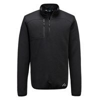 Bluza teksturowana KX3 z zamkiem 1/4, czarny