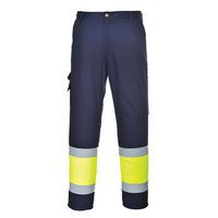 Lekkie spodnie serwisowe Hi-Vis Klasy 1, niebieski/żółty