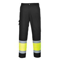 Lekkie spodnie serwisowe Hi-Vis Klasy 1, czarny/żółty