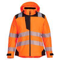 Damska kurtka przeciwdeszczowa PW3 Hi-Vis, czarny/pomarańczowy