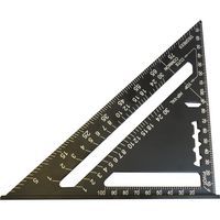 TOPTRADE trójkąt ciesielski, ze stopką, aluminiowy, 180 mm