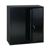 Nízké kovové spisové skříně Manutan Expert Real, 100 x 92,5 x 42,2 cm