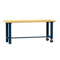 Stoły warsztatowe mobilne 2 kółka 88 x 150 x 70 cm buk