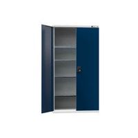 Metalowe szafy warsztatowe SK1, 1950 x 1044 x 625 mm, 4 półki, szare