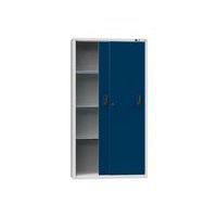 Metalowe szafki warsztatowe SP1, 1950 x 1044 x 405 mm, 3 półki, szare