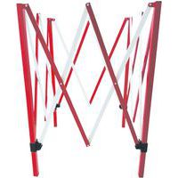Kwadratowa metalowa barierka mobilna Manutan Expert, składana, długość 130 x 130 cm