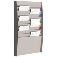 Wiszące stojaki na broszury Paperflow, szare