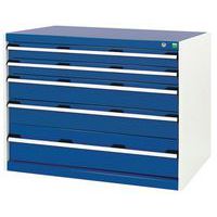 Szafki warsztatowe z szufladami Bott Cubio, 80 x 105 x 65-75 cm, 5 szuflad