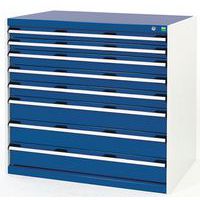 Szafki warsztatowe z szufladami Bott Cubio, 100 x 105 x 65-75 cm, 8 szuflad