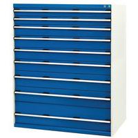 Szuflady warsztatowe Bott Cubio, 160 x 130 x 65-75 cm, 9 szuflad