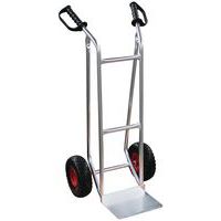 Aluminiowy wózek transportowy Manutan Expert RU53 z kołami bezdętkowymi, do 100 kg