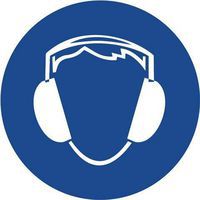 Tablice bezpieczeństwa z nakazem - Używaj środków ochrony słuchu