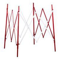 Kwadratowa metalowa barierka mobilna, składana, długość 1 000 x 100 cm