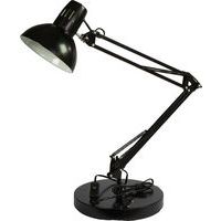 Lampy stołowe biurowe Poppins black z zaciskiem i podstawą