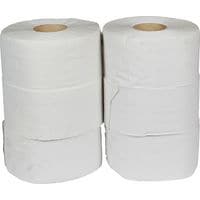 Papier toaletowy Jumbo 2-warstwowy, 19 cm, 105 m, 75% biały, 6 rolek
