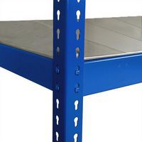 Dodatkowe półki z paneli stalowych, 152,5 cm, 440 kg, niebieskie