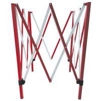Kwadratowa metalowa barierka mobilna Manutan, składana, długość 130 x 130 cm