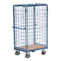 Wózki wysokiego składowania z 4 bokami z siatki, do 400 - 500 kg, 1 półka