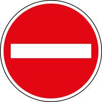 Znak drogowy Zakaz wjazdu wszelkich pojazdów (B2)