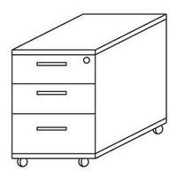 Kontenery mobilne Keno, 63 x 43 x 54 cm, 3 szuflady