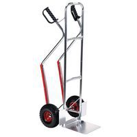 Aluminiowy wózek transportowy Manutan Expert RU56 z kołami bezdętkowymi, do 100 kg