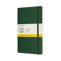 Notes MOLESKINE L (13x21cm) w kratkę, miękka oprawa, myrtle green, 192 strony, zielony