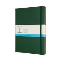 Notes MOLESKINE Classic XL (19x25cm) w kropki, twarda oprawa, myrtle green, 192 strony, zielony