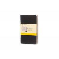 Zestaw 3 Zeszytów MOLESKINE Cahier Journals P (9x14cm) w kratkę, 64 strony, czarny