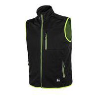 Kamizelka PASO, męska, softshell, kolor czarno-żółty