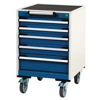 Komoda mobilna Bott Cubio, 79 x 52,5 x 52,5 cm, 5 szuflad, multipleks/linoleum/mat