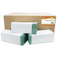 Ręczniki papierowe ZZ Green Standard 1-warstwowe, 250 listków, zielone, 20 szt.