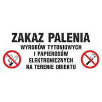 Zakaz palenia wyrobów tytoniowych i papierosów elektronicznych na terenie obiektu
