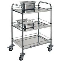 Wózki półkowe ze stali nierdzewnej i aluminium