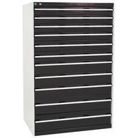 Szuflady warsztatowe Bott Cubio, 160 x 105 x 65-75 cm, 11 szuflad