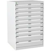Warsztatowe szafki z szufladami Bott Cubio, 120 x 80 x 52,5-75 cm, 10 szuflad
