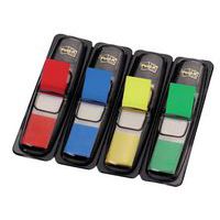 Zakładki indeksujące POST-IT® (683-4AB), 12x43mm, 4x35 kart., mix kolorów neonowy