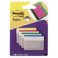 Zakładki indeksujące POST-IT® do archiwizacji (686-F1), proste, 50,8x38mm, 4x6 kart., mix kolorów